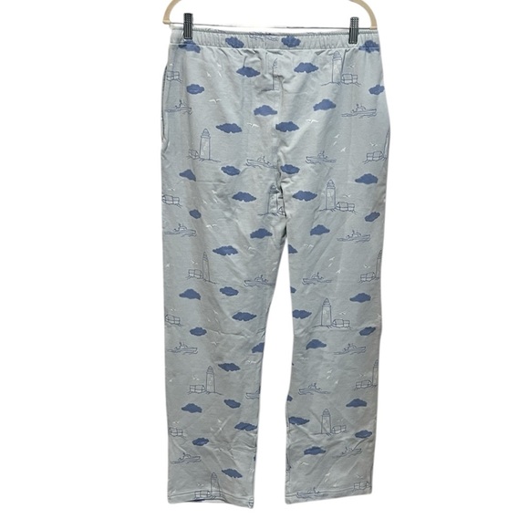The Beaufort Bonnet co Sunday style light blue lighthouse sweatpants size M NWT - Picture 2 of 8
